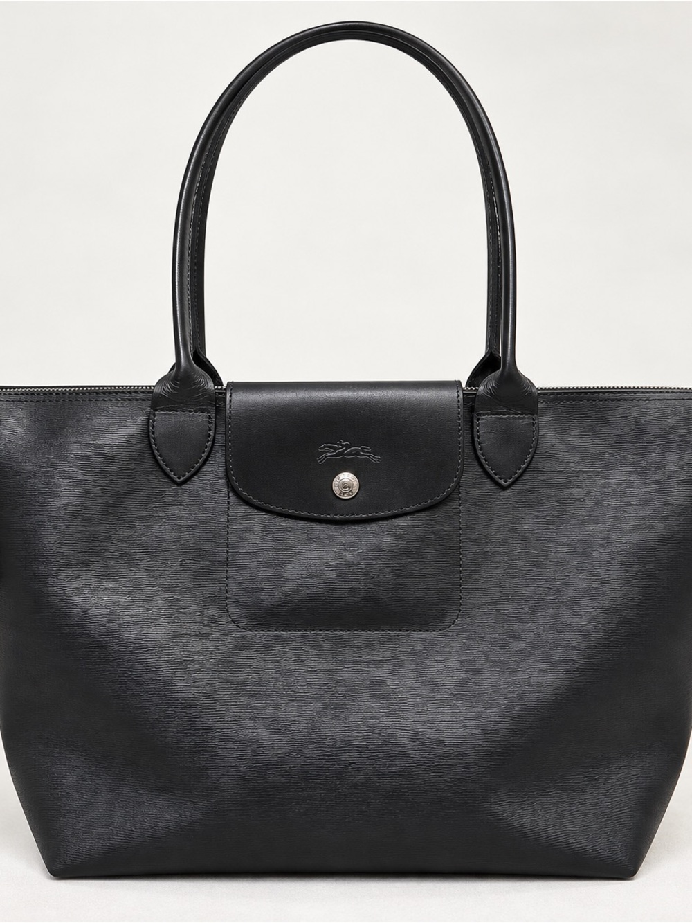 Longchamp Le Pliage City Medium Shoulder Tote Black